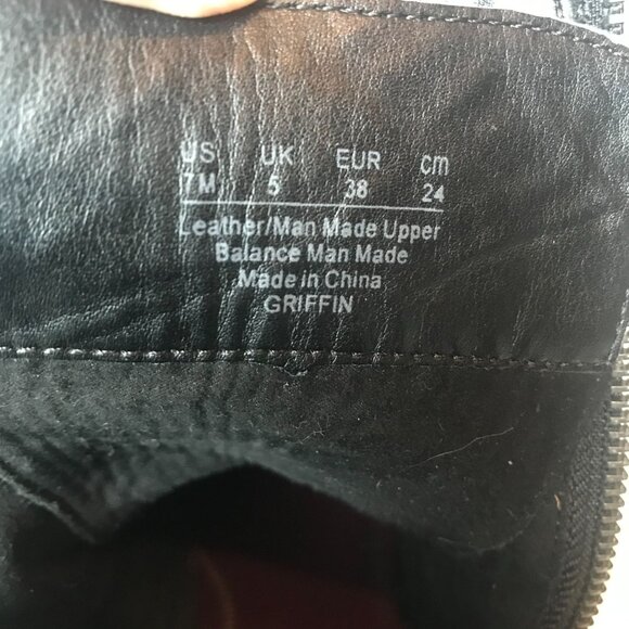 Sam Edelman Black Leather Ankle Boots Side Zip Womens 7 Whimsigoth Grunge - Picture 7 of 11